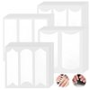Nail Strips Nail Stickers, 1570 Pcs 40 Sheets French Manicure Nail Stickers Strips White Self Adhesive Nail Sticker Tips 4 Designs Nail Forms Nail Guides Strips Decals for Decoration DIY Tools