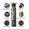 Men's Hair Clippers, Professional Hair and Beard Trimmer, T-Blade Edgers, Gold Close-Cut Cordless Clippers for Precise Haircuts