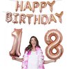 18th Birthday Decorations Party Supplies, Jumbo Rose Gold Foil Balloons for Birthday Party Supplies,Anniversary Events Decorations and Graduation Decorations Sweet 18 Party,18th Anniversary