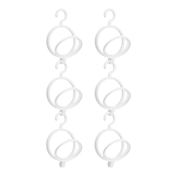 uxcell 6PCS Wig Stand, Portable Wig Head Stand Collapsible Wig Holder for Multiple Wigs, Wig Display Stand Tool Travel Wig Stand Short Hair Extensions Stands, White