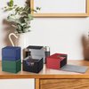 TiopLior Card Deck Box Fit for MTG Deck Box with Black Card Dividers, 4 Pack Horizontal Leather Deck Card Box for TCG Magic Commander Trading Card Deck Box Card Storage Box