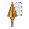 NEIKO 10194A Titanium Step Drill Bit, High-Speed Alloy-Steel Bit, Hole Expander for Wood and Metal, 10 Step Sizes from 1/4 Inch to 1 3/8 Inches
