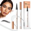 Microblading Eyebrow Pen,Waterproof Magic Eyebrow Pencil,4 Tip Eye Brow Pen,Long-lasting Natural Makeup Fine Stroke Tattoo Pen Eyebrow Pencil Stay on All Day for Women(Gray-C)