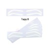 10pairs Airbrush Eyebrow Stickers Eyebrow Auxiliary Sticker Disposable Microblading Eyebrow Stencil Shaping Sticker for Brow Shaping (White-Type B)