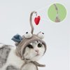 PtPade Cat Collar with Feather Toy Attached,Teasing Cat Toy,Cat Hat Design for Indoor Kitten Cats Play Chase