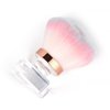 KADS Nail Dust Brush Makeup Brush Flower Shape Crystal Base Nail Cleaning Brush Manicure Pedciure Brush Tool (Pink Flower Shape)