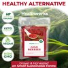 Healthworks Raw Goji Berries (8 Ounces) | Certified Organic & Sun-Dried | Keto, Vegan & Non-GMO | Baking, Teas & Smoothies | Antioxidant Superfood
