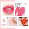 GL-Turelifes Plumping Lip Gloss Oil, Hydrating Lip Gloss Tinted Lip Balm Lip Care Transparent Lip Oil, Lip Glow Oil Non-sticky Glitter Shine Primer Lip Tint Long Lasting Nourishing (#015Cherry)