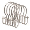 24 Pack Double Shower Curtain Hooks Rings, TENOVEL Double Sided Shower Curtain Hooks Rust Proof for Shower Curtain, Stainless Steel Bathroom Shower Hangers Rings for Shower Rods, Brushed Nickel