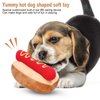HEEPDD Squeaky Dog Toys, Hot Dog Shape Stuffed Toys Puppy Chew Toys Dog Plush Toys Teeth Cleaning Interactive Toy for Small Medium Dogs