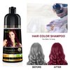 Herbishh Hair Color Shampoo for Gray Hair – Magic Hair Dye – Colors Hair in Minutes–Long Lasting–500 Ml–3-In-1 Hair Color–Ammonia-Free (Burgundy)