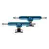Teak Tuning Prodigy Pro Inverted Fingerboard Trucks with Gold Colored Locknuts & Urethane Tuning, Electric Blue Colorway - 34mm Width - Inverted Kingpin, Solid Axle Style - Tuned & Assembled