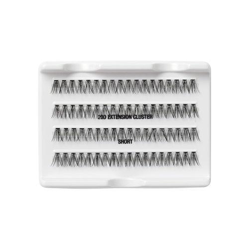 i-ENVY 20D Extension Cluster Individual Lashes, Easy to Apply, Flat Tapered-End Root, Pre-fanned Volume Lashes, J Curl with Soft Fiber, Quick Application for Salon Quality & Result (Short)