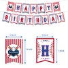 Baseball Party Decorations, Baseball Birthday Decorations,Baseball Birthday Party Supplies Kit，Including Sport Themed Birthday Plates Tablecloth Napkin Banner Baseball Garland Cupcake Toppers Balloons Stickers Set