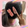 8 Pcs Hair Clips for Girls, Fabric Handmade Hair Accessories for Little Girls, Toddlers, Kids, Children. Design Barrettes (Pink) (Pink2)