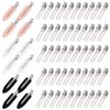 62 Pack of Include 50PCS Double Prong Curl Clips, lyfLux Metal Alligator Clips Hairpins for Hair Bow Great Pin Curl Clip, 12PCS No bend Hair Clips, No Crease Hair Clips Styling Duck Bill Clips