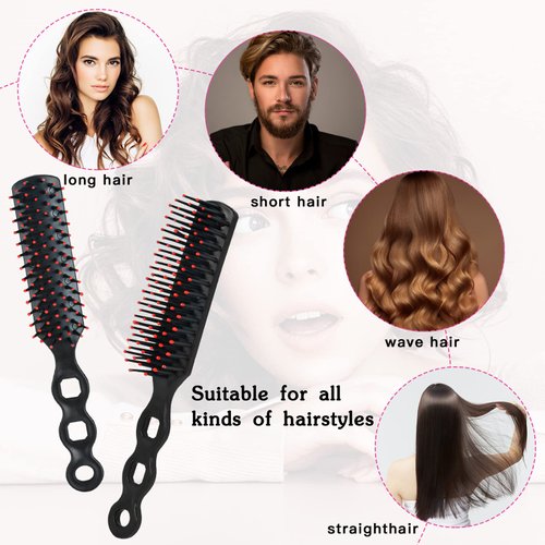 Elesunory 30 Pack Bulk Hair Brushes, Disposable Anti Static Detangling Hair Brush, Hair Brush Bulk for Hotel Nursing Home Homeless, Black, 7 x 0.78 Inch