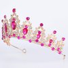 ShulaSHOP Crowns for Women,Rose Tiaras for Women,Gold Crown Royal Queen Crown and Tiaras Princess Crown for Women and Girls,Party Halloween Costume Prom Birthday Bridal Wedding Hair Accessories