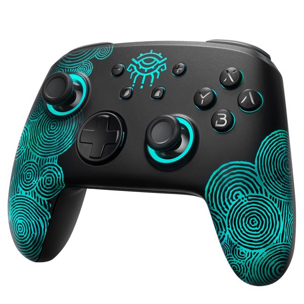 FUNLAB Firefly™ [Luminous Pattern] Switch Pro Controller Wireless Compatible with Nintendo Switch/OLED/Lite, Bluetooth Remote Gamepad with 7 LED Colors/NFC/Paddle/Turbo/Motion Control