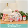 GUND Baby Play Soft Collection, My First Gingerbread House 5-Piece Playset with Rattle, Squeaker and Crinkle Plush Toys, Sensory Toy for Babies, 7.5”
