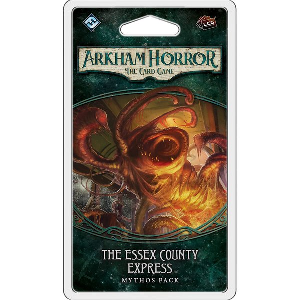 Arkham Horror The Card Game The Essex County Express MYTHOS PACK| Horror Game| Mystery Game| Cooperative Card Game| Ages 14+ | 1-2 Players| Avg. Playtime 1-2 Hours| Made by Fantasy Flight Games,Green