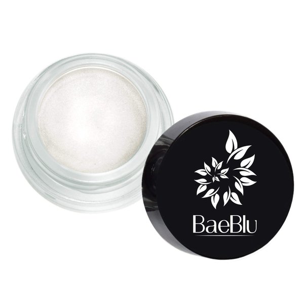 BaeBlu Organic Shimmer Highlighting Cream, for Eyes or Cheeks, 100% Natural, Satin Pearl