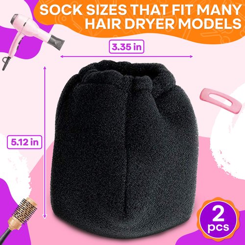 2Pcs Hot Sock Diffuser for Hair Dryer - Universal Diffuser Hair Dryer Attachment Sock Curly Hair Blow Dryer with Diffuser for Curly Hair Diffuser Cap - Hair Diffuser for Wavy Hair Dryer Diffuser Cap