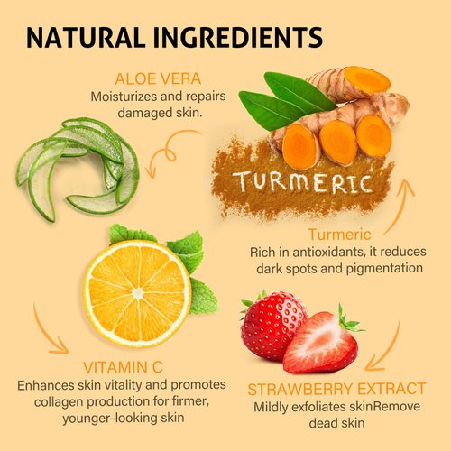 Turmeric Vitamin C Face Scrub-Turmeric Exfoliating Facial Scrub,Vitamin C Scrub Microdermabrasion Facial Scrub Exfoliating Face Scrub For Remove Dead Skin, Dark Spots, Clear Pores