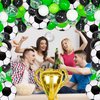 Soccer Party Balloon Garland Arch Kit, 111 Pcs Green White Black Confetti Balloons with Soccer Champion Cup Mylar Foil Balloons for Soccer Theme Party Decorations