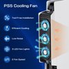 Cooling Fan for PS5 Accessories,with 3 Blue LED Light/ 2 USB 3.0 Ports / 2 Fan Speed,Compatible with PlayStation 5 Console Digital/CD Version, High Efficiency PS5 Cooler Station(Black)