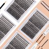 Lash Clusters DIY Lash Extension Kit 204pcs Individual Lashes Clusters Eyelash Extension Kit with Applicator and Lash Bond & Seal,Lash Extension Remover Mix 10-16mm C D Curl EASY TO USE-（DM27+DM28）