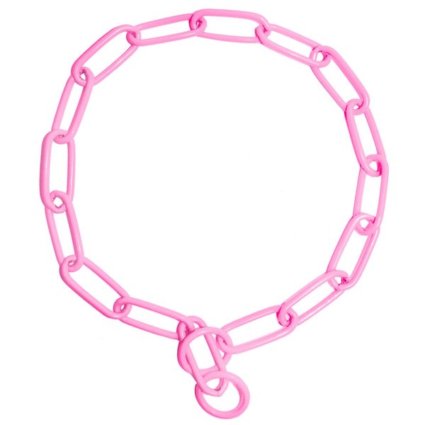 Platinum Pets 19-Inch x 3mm Coated Fur Saver Collar, Medium, Cotton Candy Pink