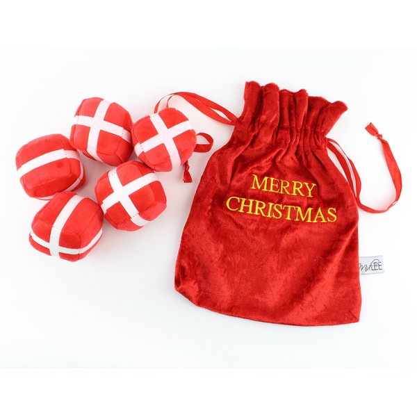 Midlee Santa's Gift Bag Dog Toy - 2.5"