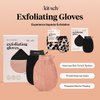 Kitsch Deep Exfoliating Glove - 2pc Eco Friendly Exfoliating Body Scrubber, Dead Skin Remover, Exfoliator Body Scrub Mitt for Skin Cell Renewal, Body Exfoliating Gloves for Shower - Black/Terracotta