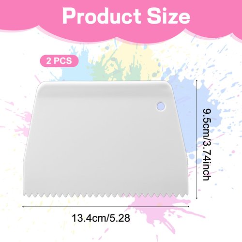 JIYIN 4 Pcs Adhesive Spreader, Plastic Notch Trowel 3/16" Tooth Reusable Notched Glue Spreader Hardwood Flooring Spreaders for Spread Epoxy Glue Epoxy Resin Putty