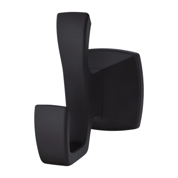 Pfister Venturi Towel Hook, Bathroom Towel Hook, Wall-Mounted, Screw-In, Matte Black Finish, BRHVNC0B