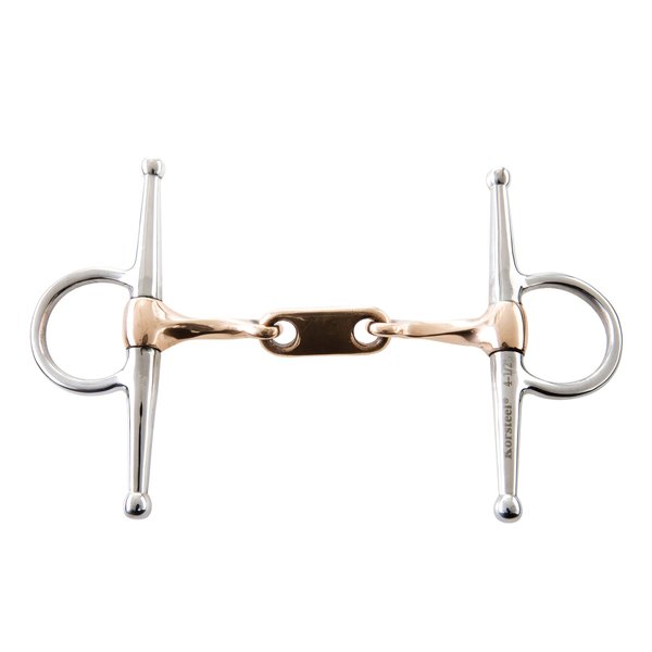 Korsteel Stainless Steel Twisted Copper Mouth Dr Bristol Full Cheek Bit, 5"