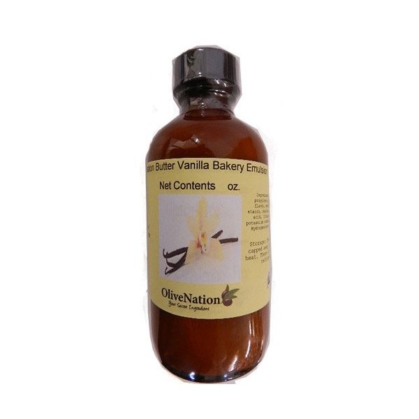 OliveNation Butter Vanilla Baking Emulsion, Water Soluble Flavoring, Kosher, Gluten Free, Vegan - 8 ounces