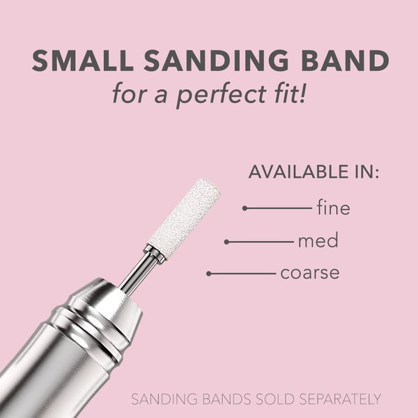 Kiara Sky Professional Nails Small Mandrel Bit & Sanding Bands (3.1 MM Sanding Band - WHITE FINE - MINI MANDREL DRILL BIT SOLD SEPARATELY) 50 pieces
