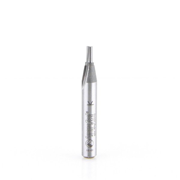 Amana Tool - 45192 Solid Carbide Cutting Edge Straight Plunge CNC Router Bit for Wood High Production 3/32 Dia x 1/4 x 1/4 Inch Shank