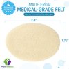 Oval Shaped Felt Callus Protective Pads - Adhesive Foot Pads That Surround Calluses from Rubbing On Shoes - 1/8" - 25 Pack
