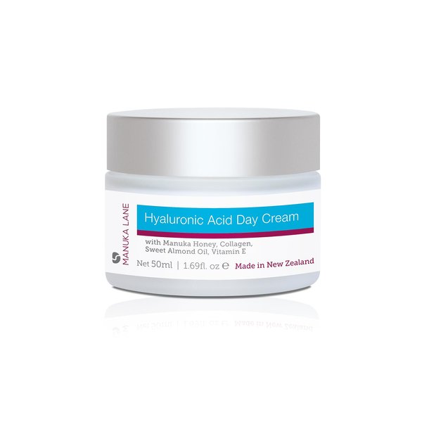 Manuka Lane Hyaluronic Acid Day Cream for Face and Neck with Oat Kernel Extract, Camellia Seed Oil & Sweet Almond Oil | Plant Based Formula | Carefully formulated to keep your skin young and healthy!