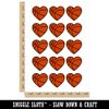 Heart Shaped Basketball Sports Temporary Tattoo Water Resistant Fake Body Art Set Collection - 15 2" Tattoos (1 Sheet)