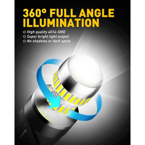 AUXITO 3157 LED Bulb for Reverse Lights, Super Bright 3156 3056 3057 4157 3047 4057 3457 LED Bulb for Backup Reverse Tail Parking Brake DRL Turn Signal Lights, Pack of 2