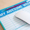 Knock Knock My Awesome Week Paper Mouse Pad, Weekly Calendar Pad & Daily to Do List Pad, 9.5 x 8-Inches