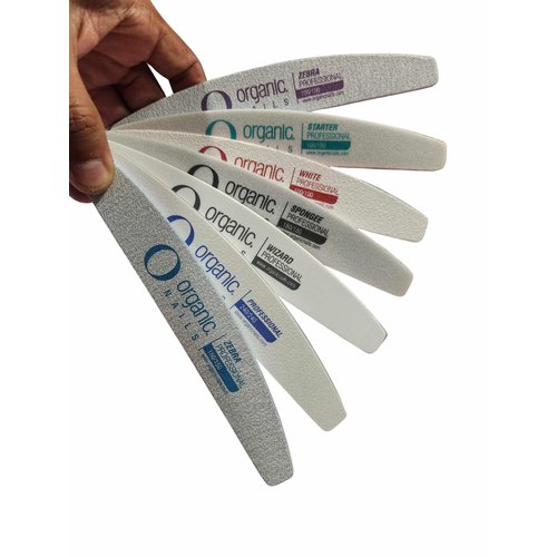Organic Nails Seven Sanding Board Half Moon File PCs Set