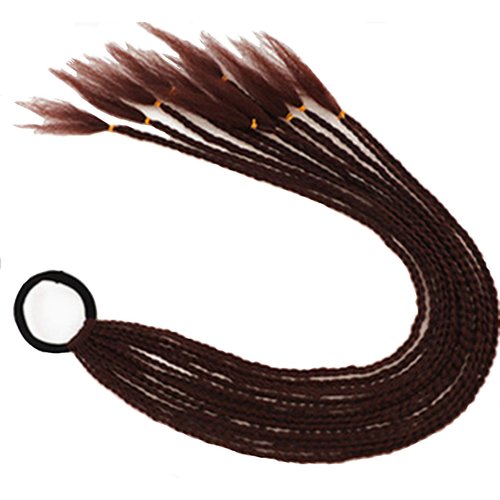 XINNI 2Pack/Lot 12Strands/Pack Micro Twist Crochet Hair Braids 22.8Inch Synthetic Dreadlock Ponytail Braiding Hair Extensions Wigs Dark Brown