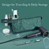 Ezindraw Travel Case Compatible with Dyson Airwrap & Curling Iron, Portable Carrying Waterproof Organizer for Hair Attachments, Portable Carrying Storage Case for Hair Dryer (Emerald Green)