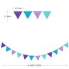 Mermaid Party Decorations Purple Teal Felt Hanging Triangle Mini Bunting Pennant Banner Flag for Birthday Wedding Baby Shower Bachelorette Little Mermaid Under The Sea Party Classroom Nursery Decor