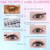 Lash Clusters Wispy Eyelash Clusters C Curl Individual Lashes zanlufly Natural 300Pcs Cluster Lashes Eyelash Extension 10-14MM DIY Lash Extension